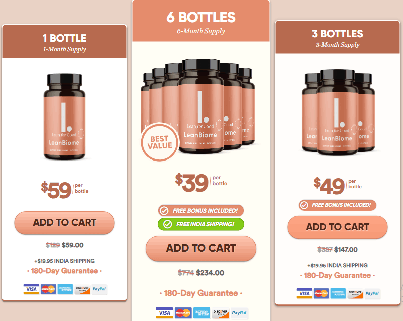 Leanbiome pricing